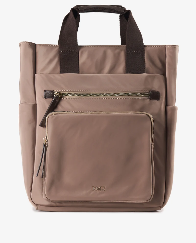 MOCHILA NYLON BEIGE