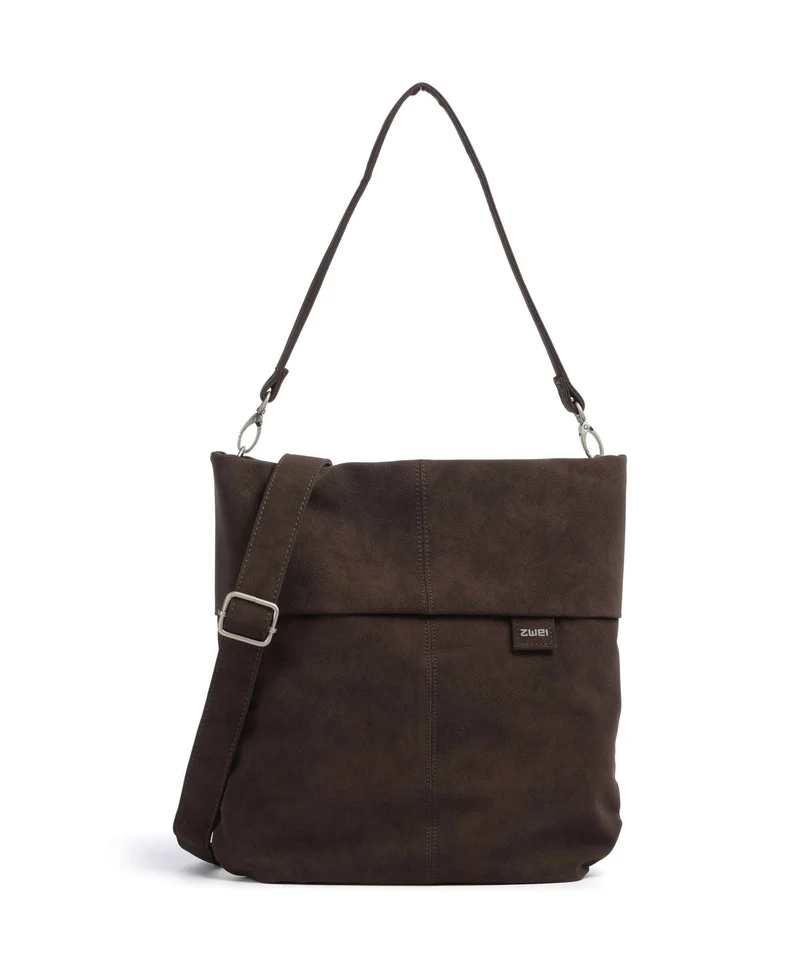 Zwei Mademoiselle.M M12 Bolso de hobo nubuk/espresso