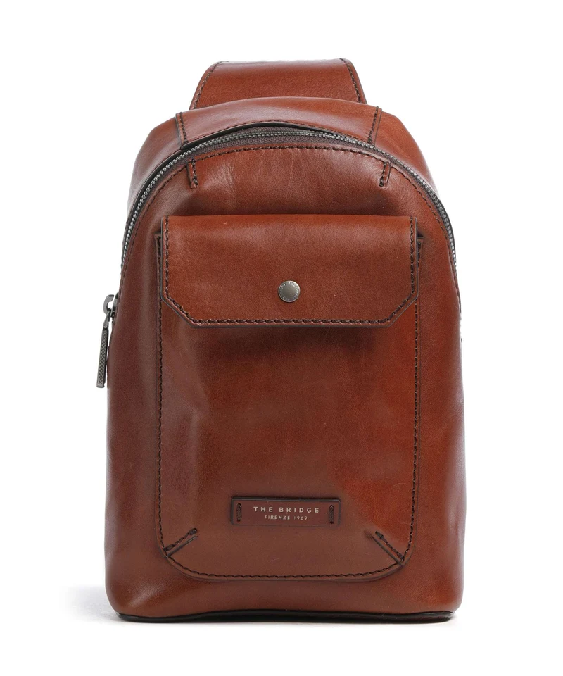 The Bridge Mattia Mochila sling marrone