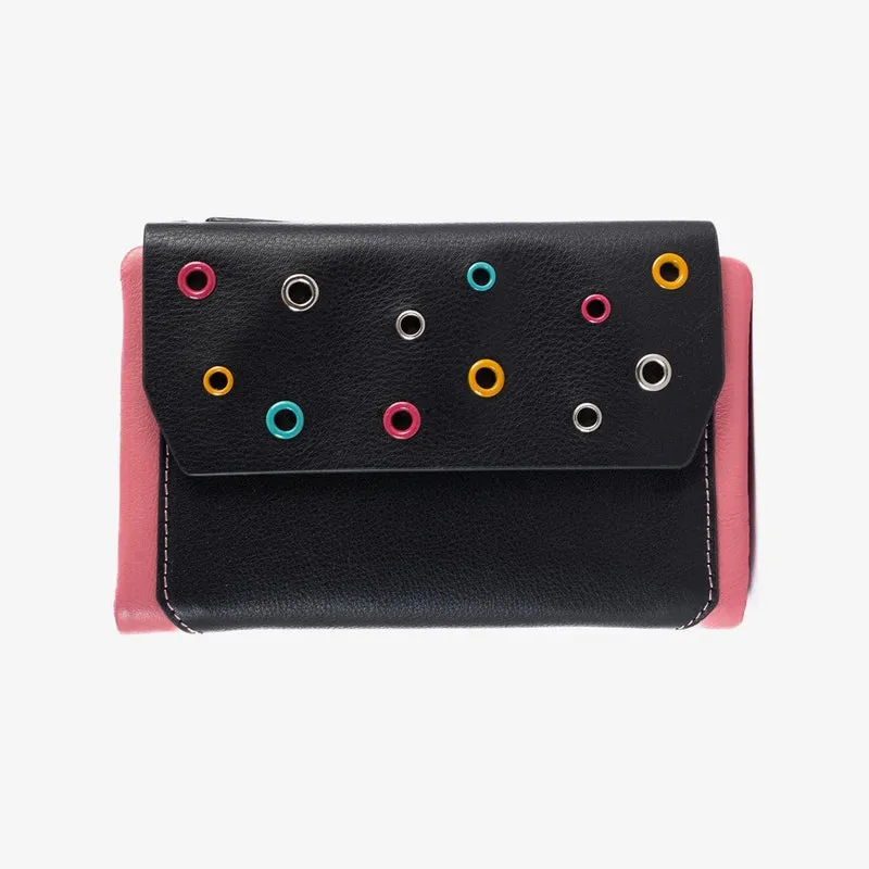 Billetero de Piel (16,5x10cm) monedero de cremallera Matties Mushi
