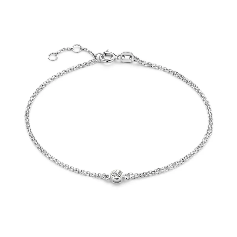 Isabel Bernard De La Paix Inaya 14 Karaat Witgouden Armband | Diamant 0.02 ct | IBD320010