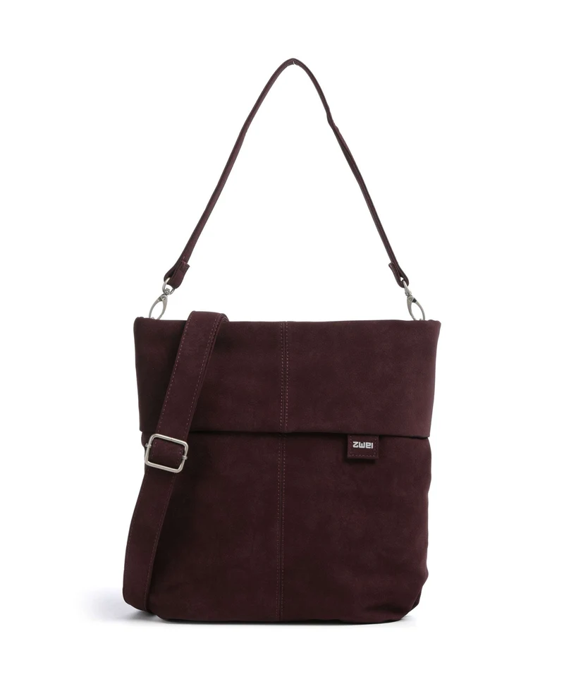 Zwei Mademoiselle.M M12 Bolso de hobo nubuk/bordeaux
