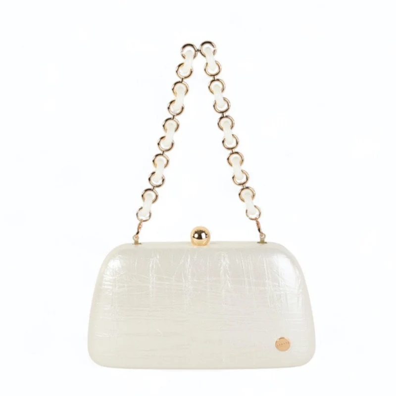 Bolso de Fiesta tipo Clutch Volum Elia Marfil