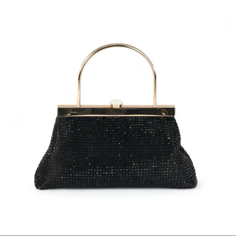 Bolso de Fiesta pequeño con cierre boquilla Volum Lais Negro