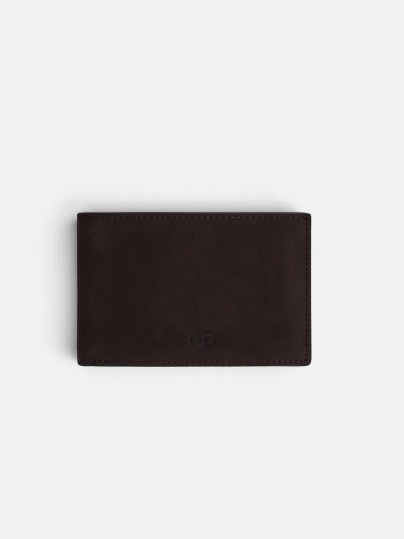 Cartera basica piel marron