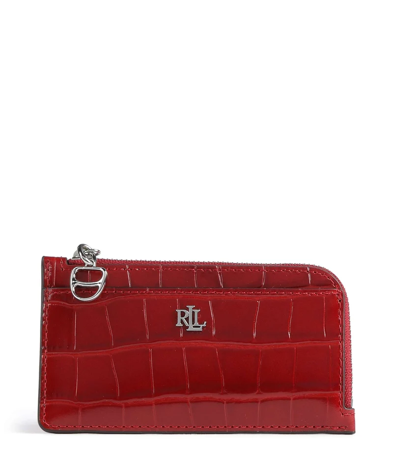 Lauren Ralph Lauren Small Tarjetero festive red