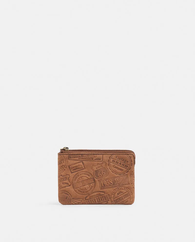 MONEDERO LLAVERO VINTAGE PIEL
