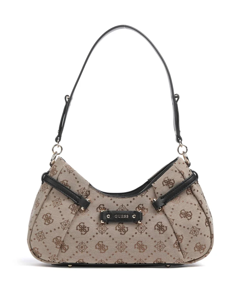 Guess Dorothy Bolso de hombro latte logo/black