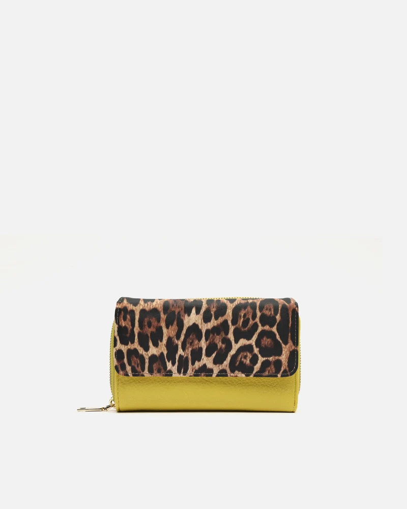 Diver monedero grande estampado animal print