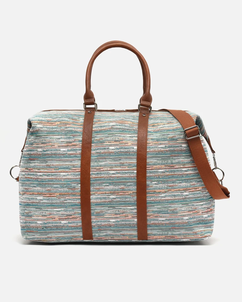 Lurdes bolsa fin de semana con bandolera extraíble y estampado jacquard