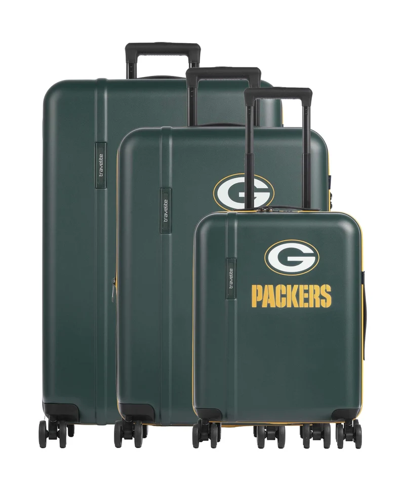 Travelite NFL Juego de maletas (4 ruedas) green bay packers