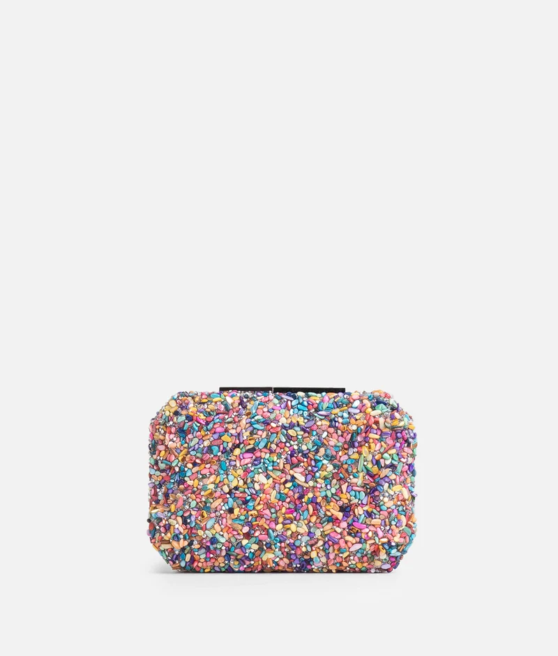 BOLSO CLUTCH PEDRERIA MULTICOLOR