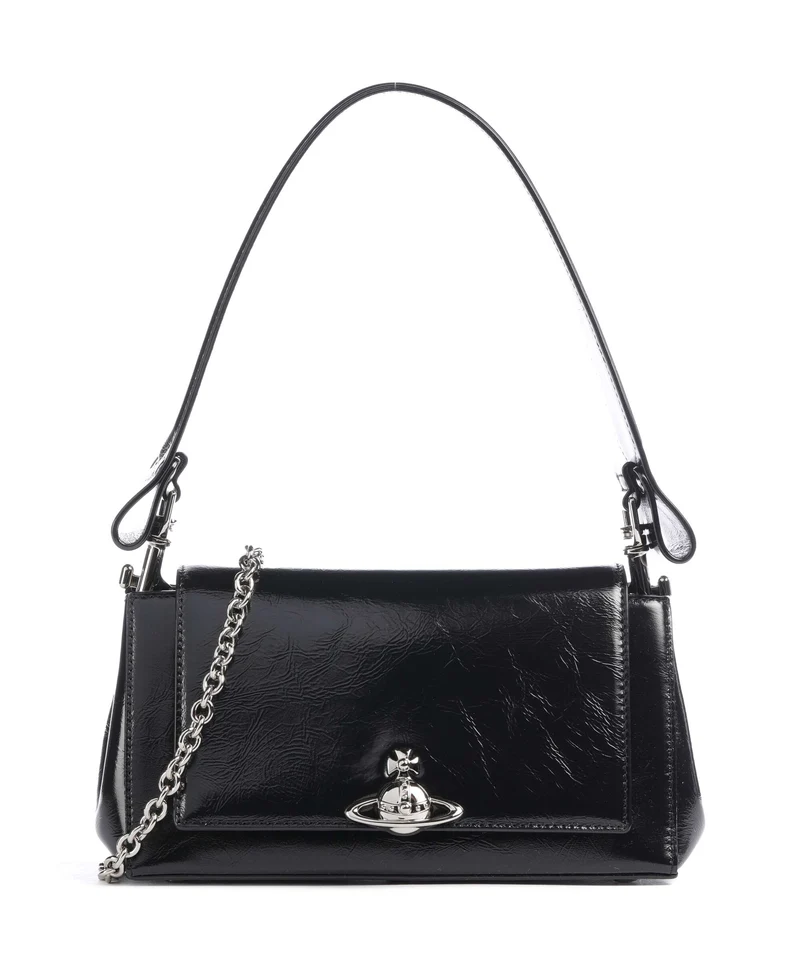 Vivienne Westwood Hazel Naplak Medium Bolso de hombro black