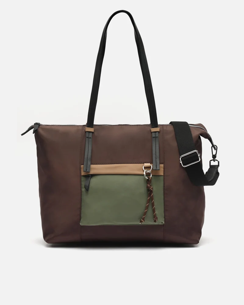 Bristol bolso shopper grande en nylon con asa bandolera extraíble