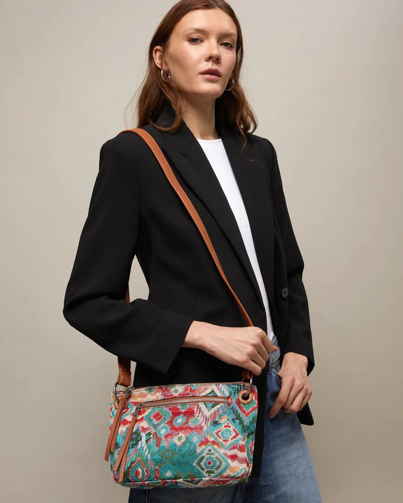 Zaria bolso bandolera pequeño con estampado jacquard