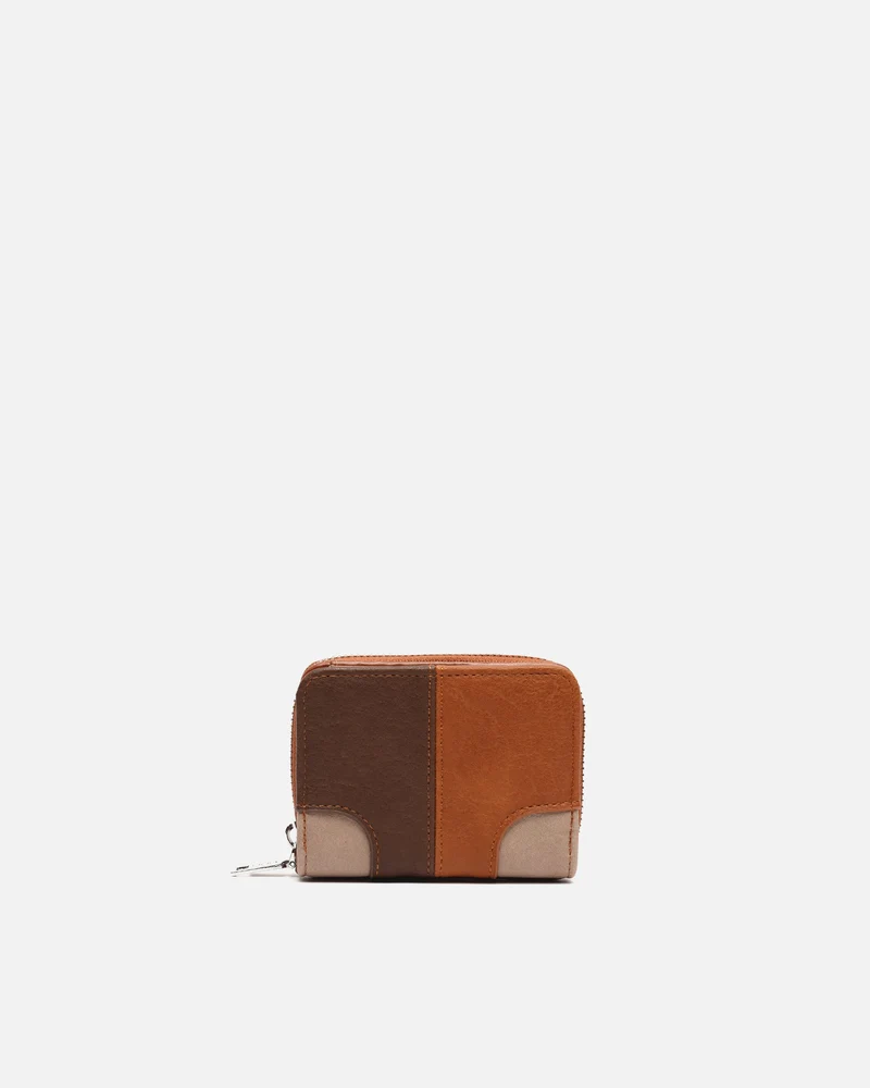 Quini monedero pequeño con estampado patchwork