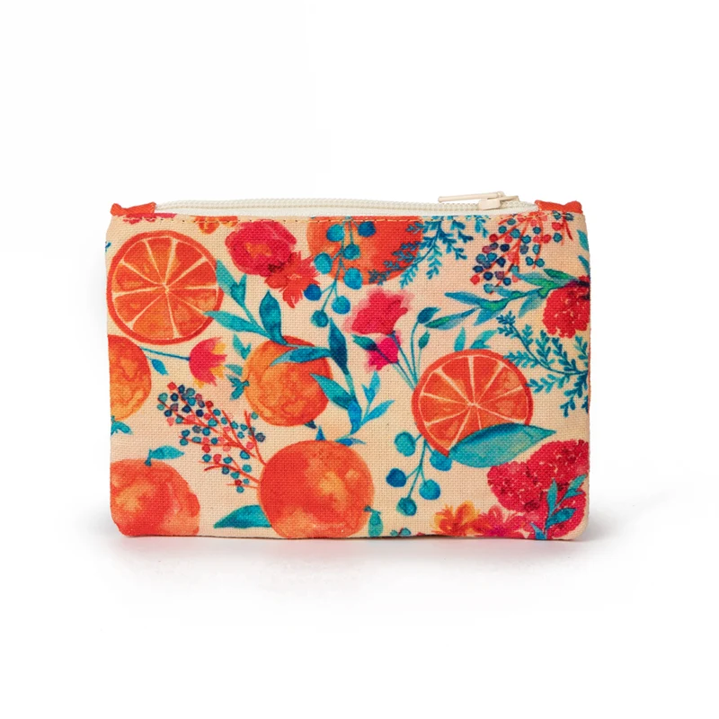 Monedero 'Naranjas y flores'