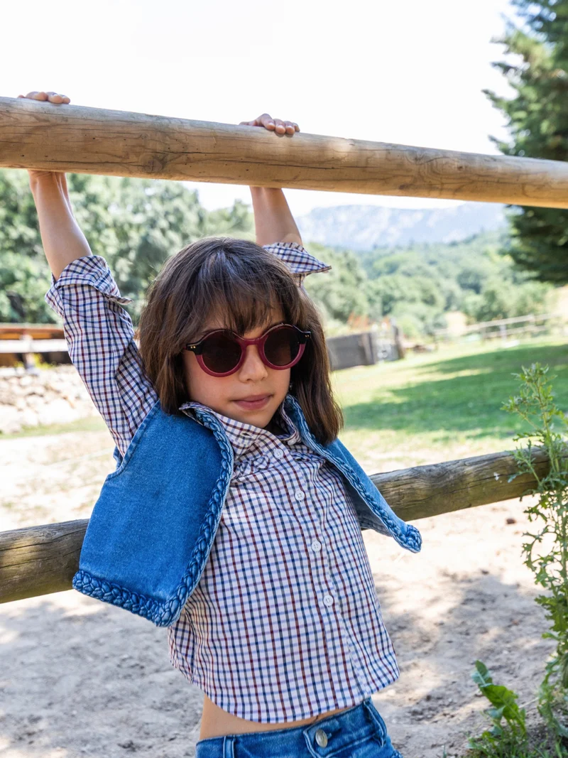 Gafa de sol MOXSILBON girl Ace rosa y granate