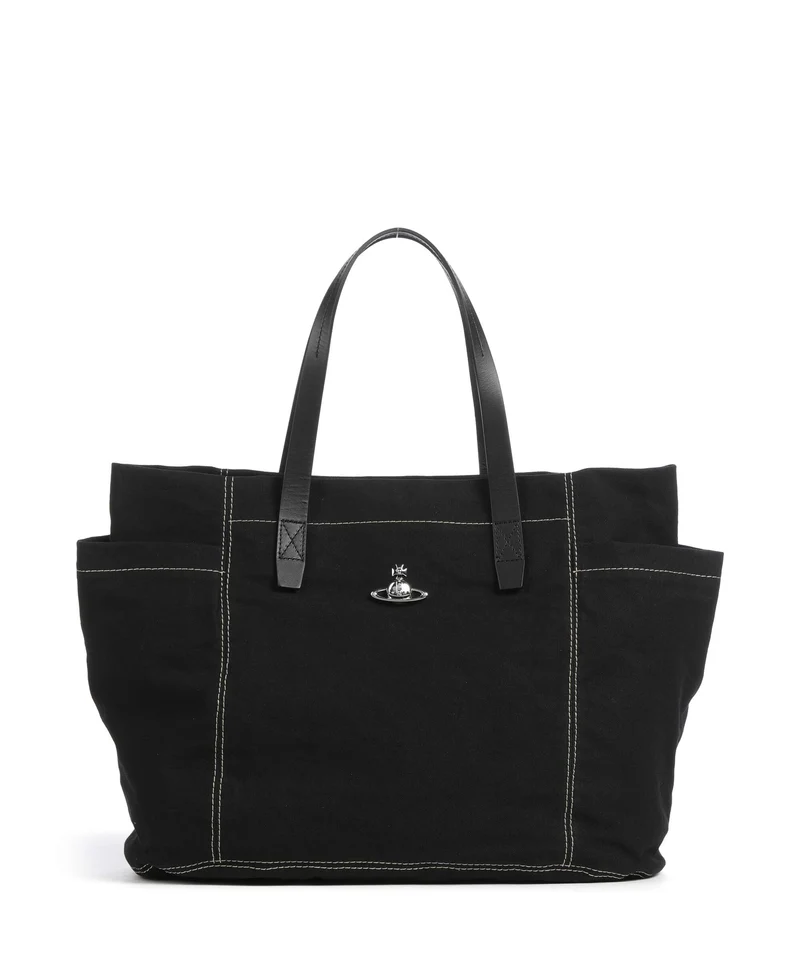 Vivienne Westwood Henry Canvas Medium Bolsa shopping black