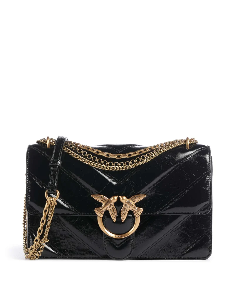 Pinko Love One Classic Bolso de hombro nero/antique gold
