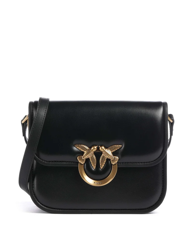 Pinko Love One Mini Bandolera nero/antique gold