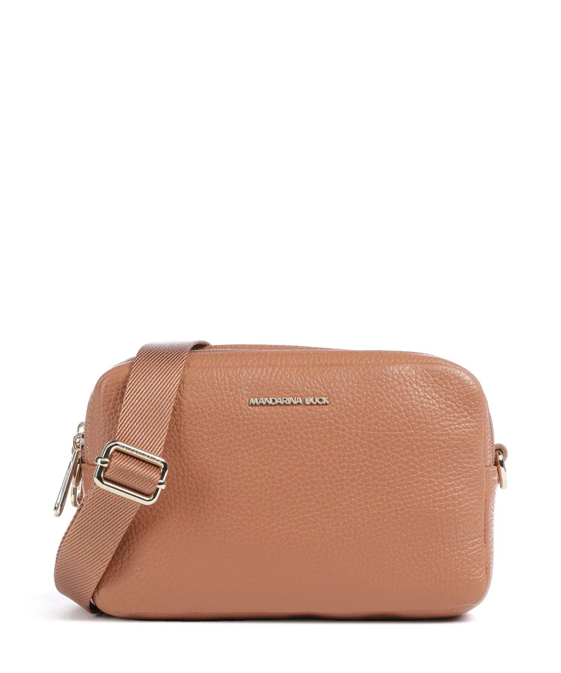 Mandarina Duck Mellow Leather Bandolera pecan nut