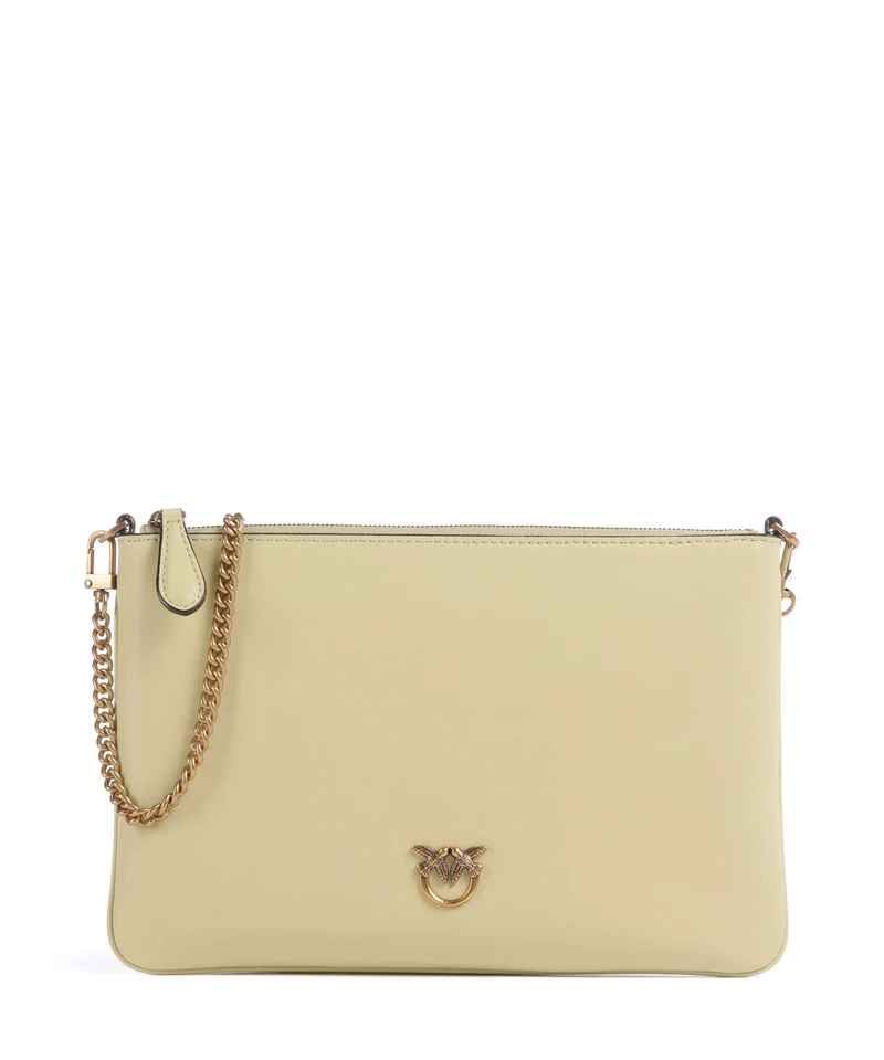 Pinko Flat Classic Bandolera giallo vaniglia/antique gold