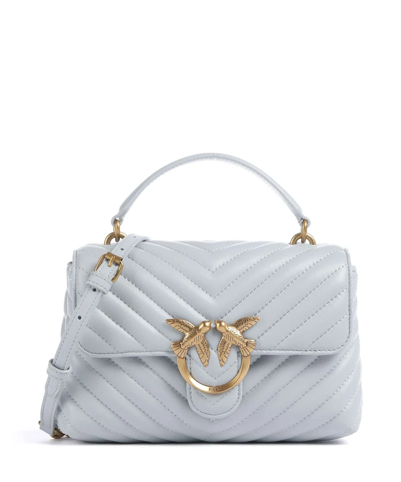 Pinko Love Lady Puff Mini Bolso de mano azzurro celeste/antique gold