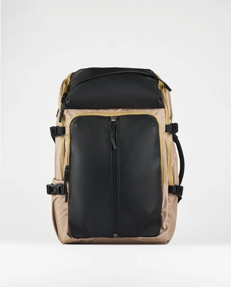 MOCHILA DE VIAJE MULTIBOLSILLOS BEIGE