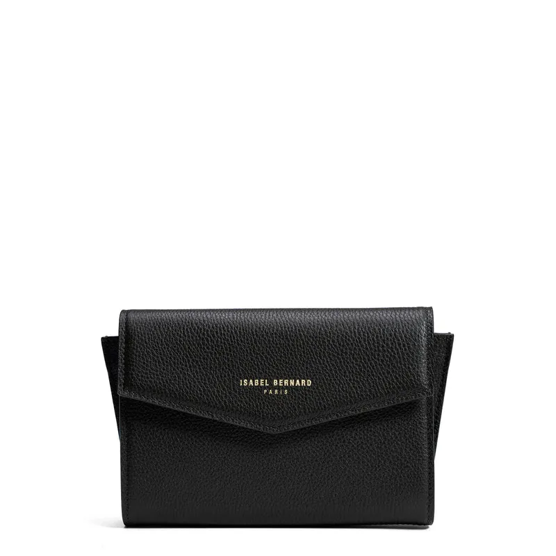 Isabel Bernard Honoré Lina Zwarte Clutch Met Afneembare Schouderketting IB21135-001