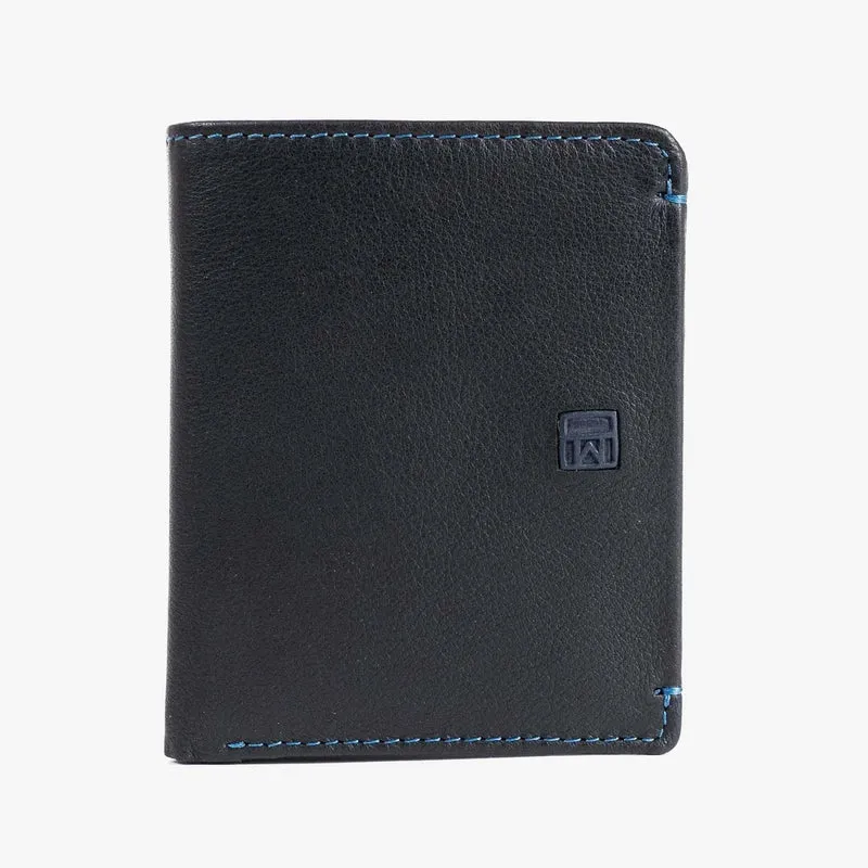 Billetero de Piel con monedero Matties New Nappa Negro