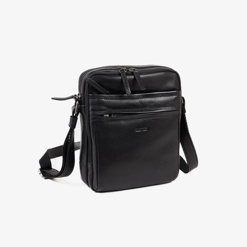 Bolso Hombre piel (19x24 cm) Matties Cow Silky Negro