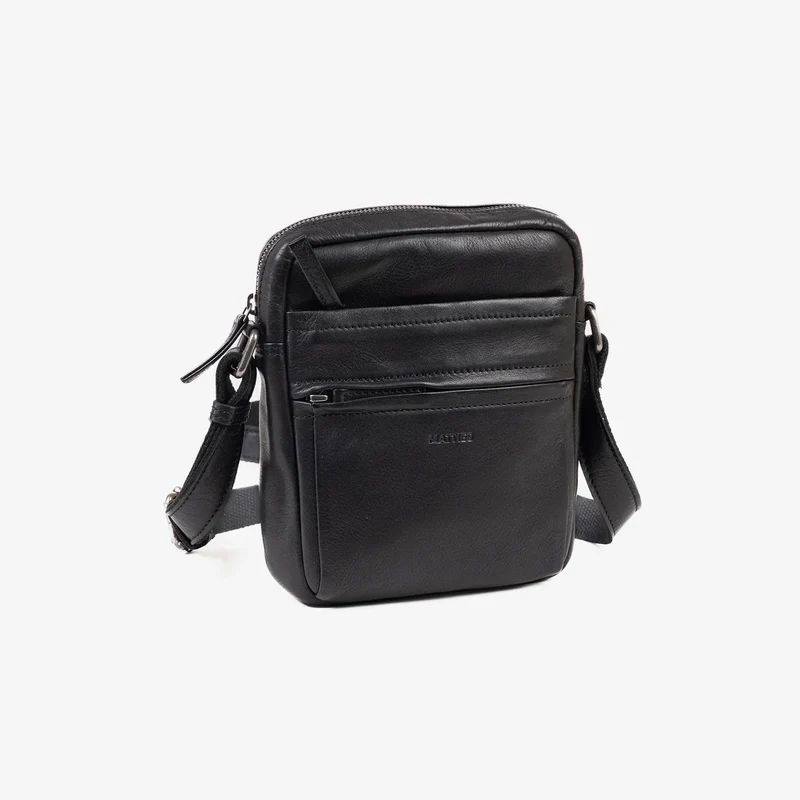 Bolso Hombre piel (18x20 cm) Matties Cow Silky Negro