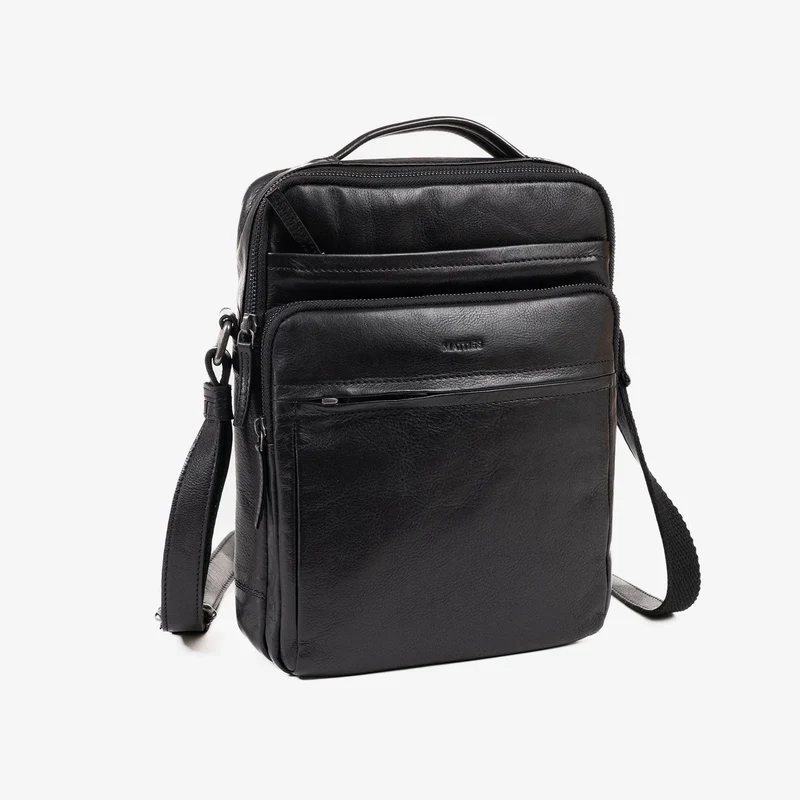 Bolso Hombre piel (24x30 cm) Matties Cow Silky Negro