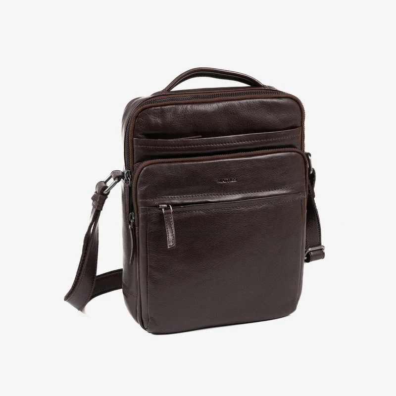 Bolso Hombre piel (24x30 cm) Matties Cow Silky Marrón