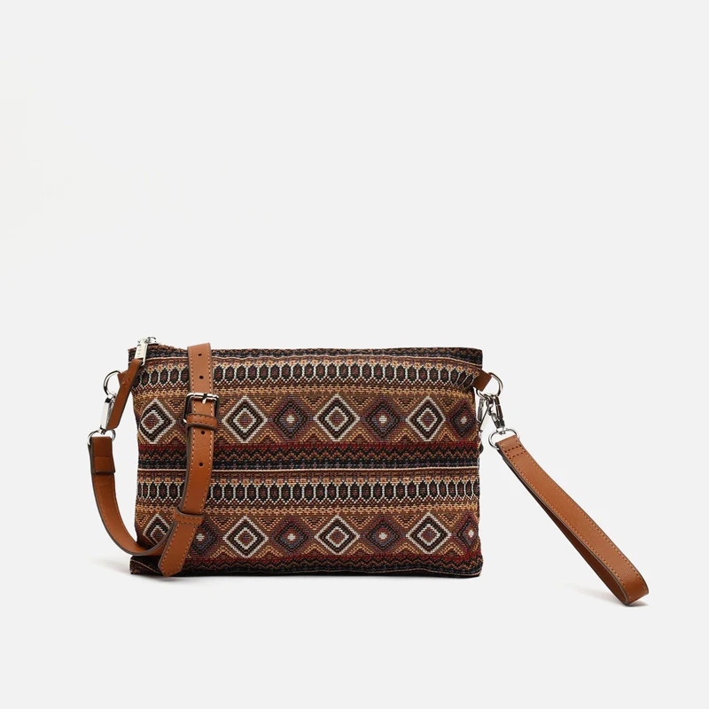 Misi bolso bandolera pequeño con estampado jacquard ED.