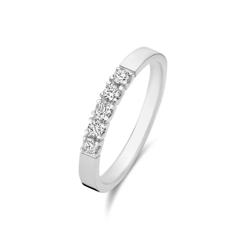 Isabel Bernard De la Paix Madeline 14 karaat witgouden ring | diamant 0.20 ct | IBD330019-48