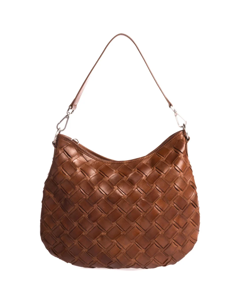 BOLSO PEQUEÑO TRENZADO BROWN