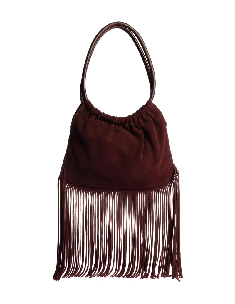 BOLSO ANTE FLECOS GRANATE