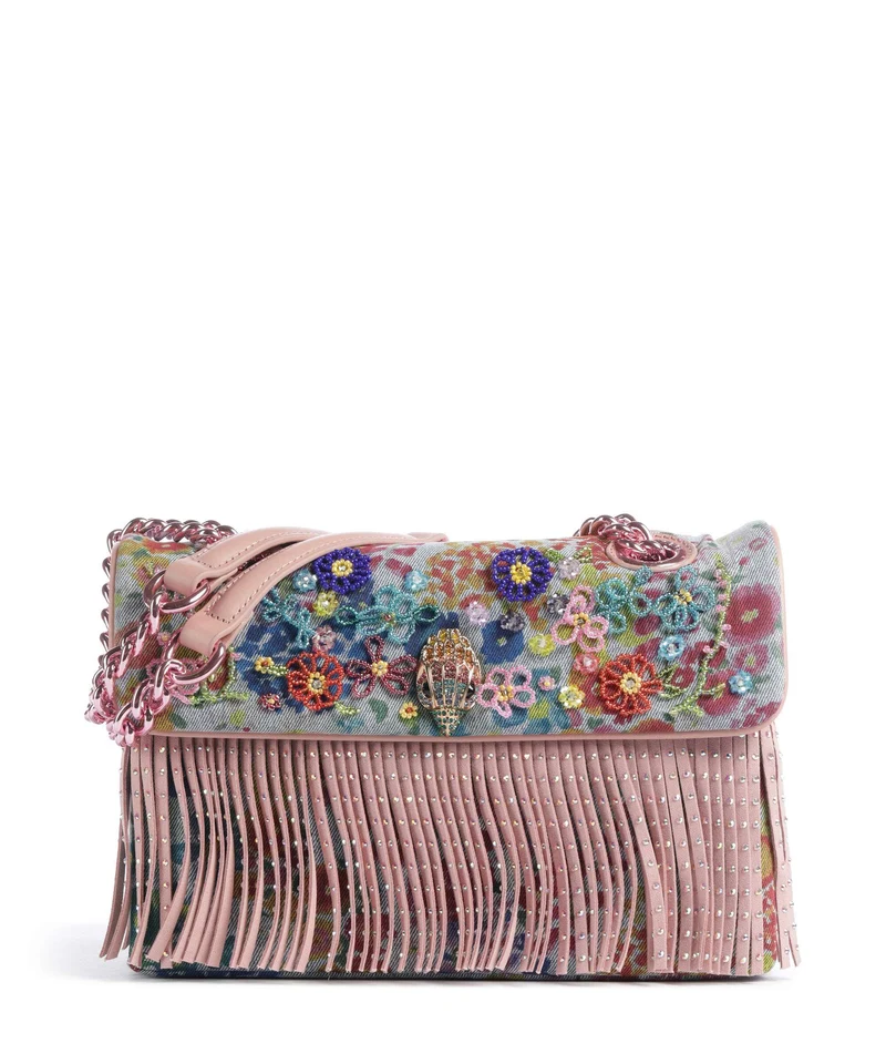 Kurt Geiger Kensington Fringe Bolso de hombro blue