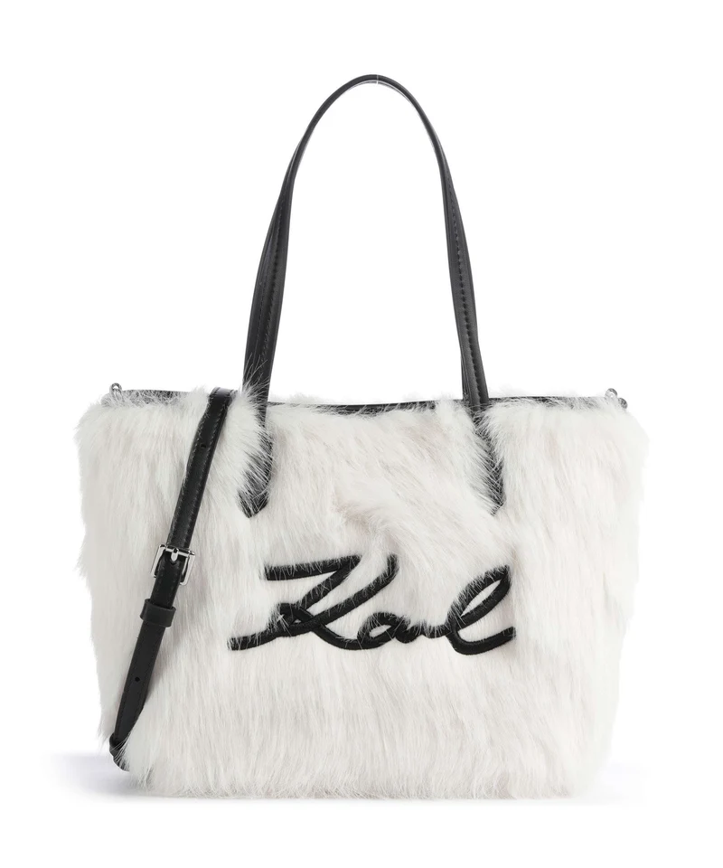 Karl Lagerfeld K/Signature Small Bolsa shopping off white