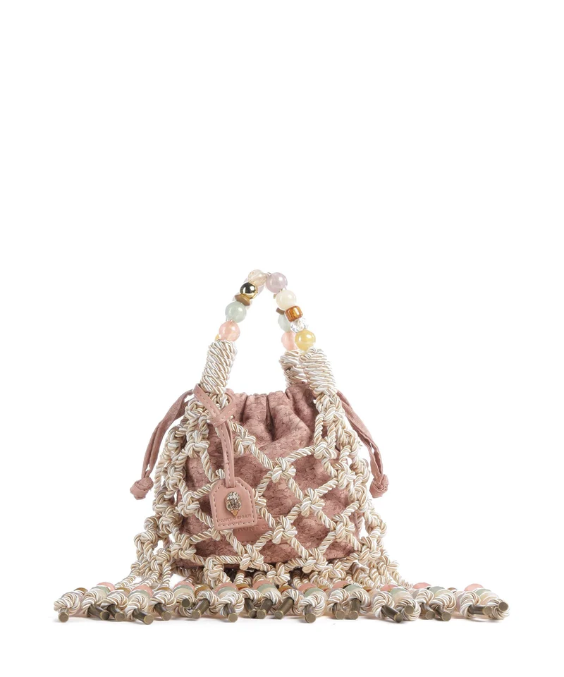 Kurt Geiger Macrame Mini Bandolera cream