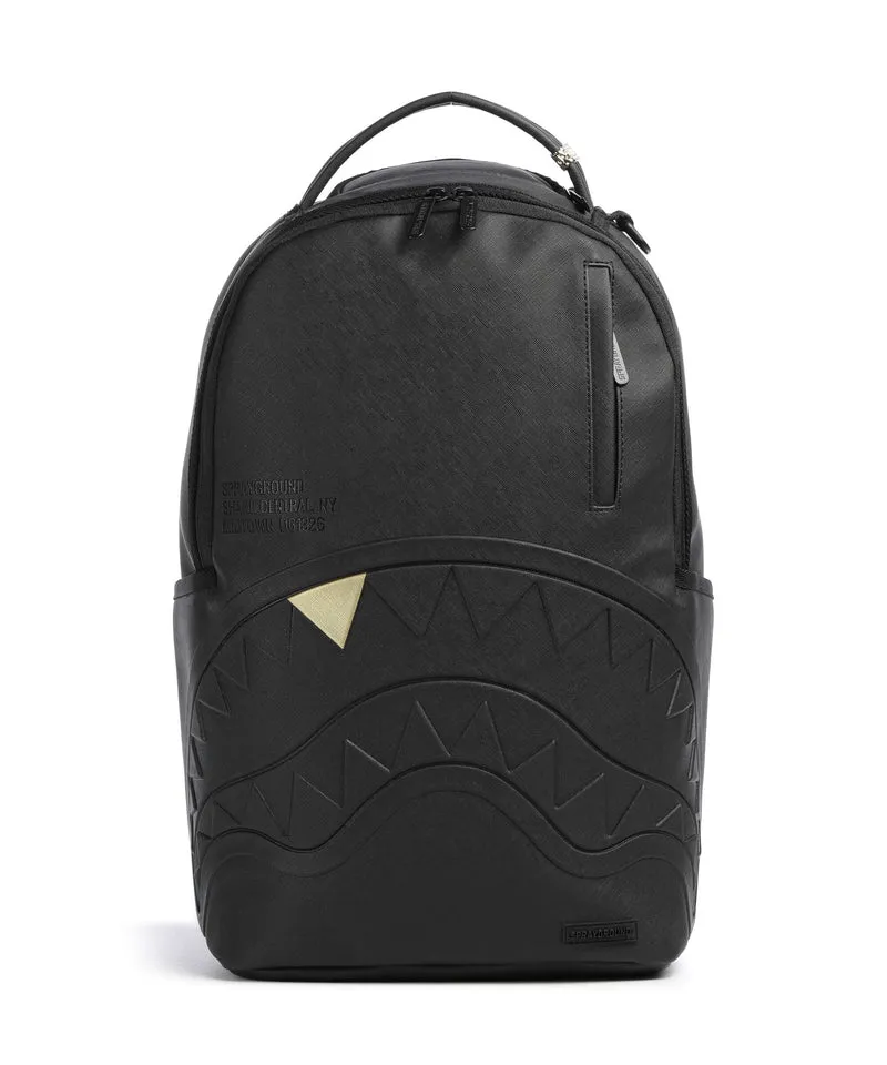 Sprayground Blacked Out Embossed Gold Tooth Mochila black