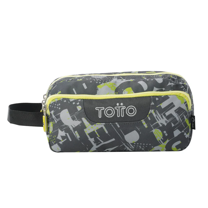 Estuche escolar eco-friendly tres compartimentos Totto Agapec - Texgrunge