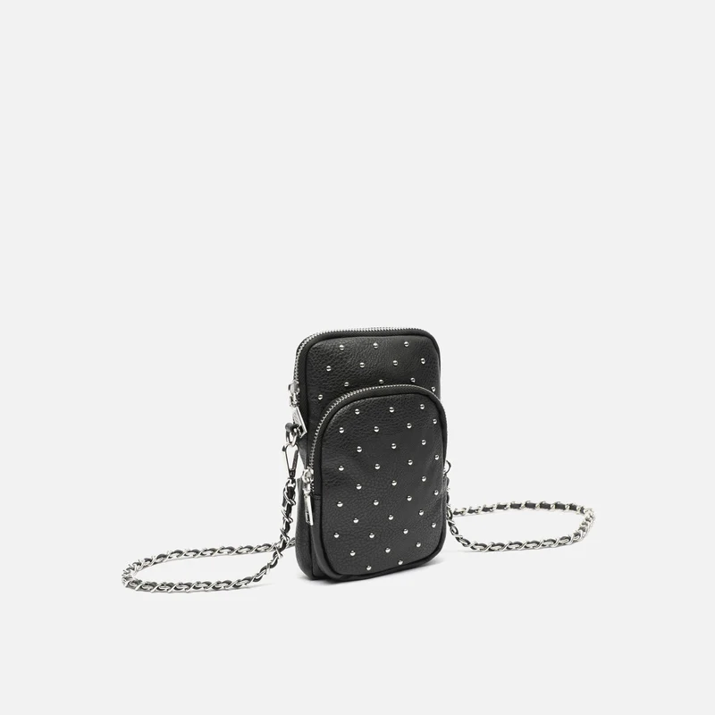 Tachita bolso bandolera mini para móvil con detalles metalizados
