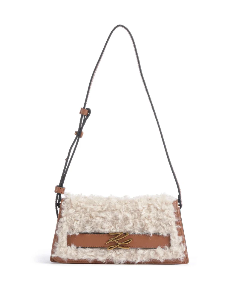 Karl Lagerfeld K/Autograph Mini Bolso de hombro natural tan