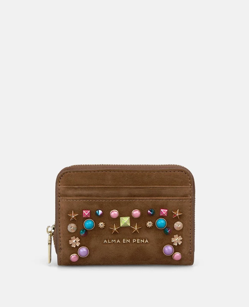 CARTERA CUADRADA TACHAS MULTICOLOR