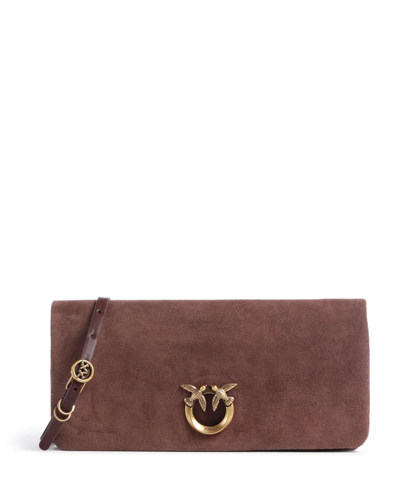 Pinko Click Soft Horizontal Classic Bandolera castano intenso/antique gold