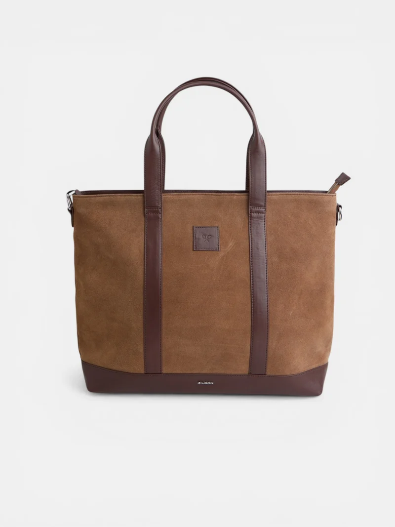 Tote bag piel business marron oscuro