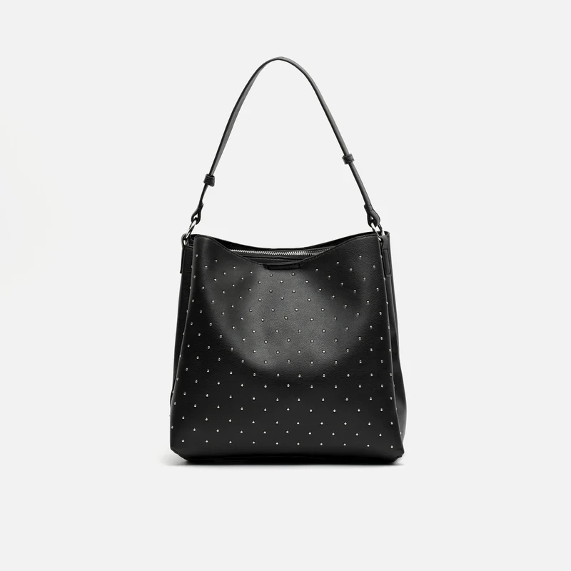 Nicoleta bolso hobo con asa bandolera y detalles metálicos ED.